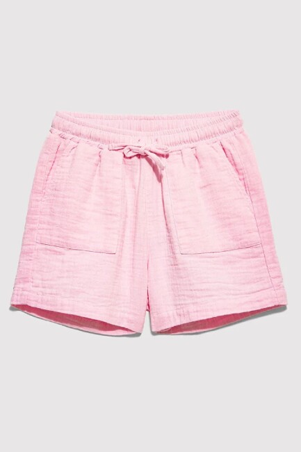 Kız Çocuk Dokuma Şort 7410018-90773 Pembe  (2)
