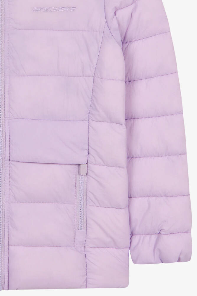 Kız Çocuk Essential Hooded Ceket SK2620100-4342 Mor  - 4