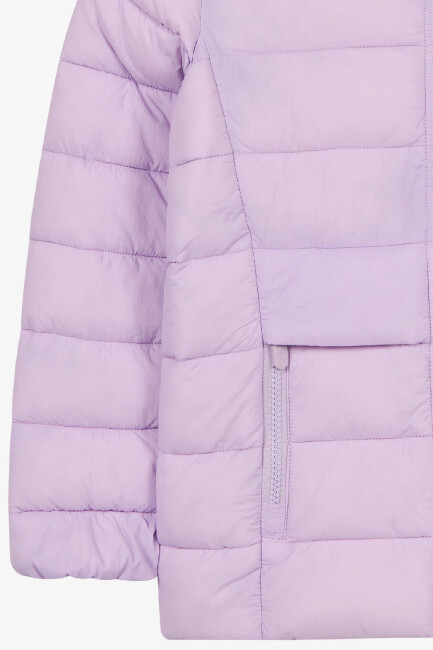 Kız Çocuk Essential Hooded Ceket SK2620100-4342 Mor  - 5