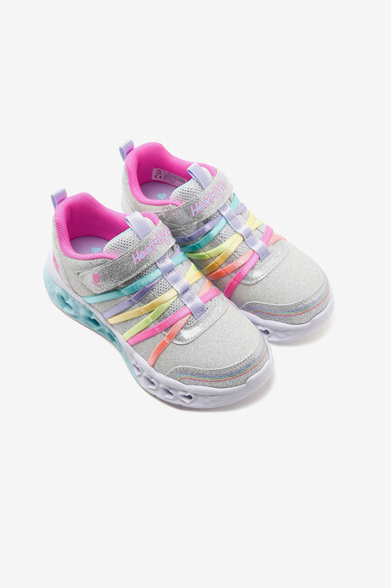 Kız Çocuk Flutter Heart Lights Ayakkabı 303252L SMLT Gri - Thumbnail