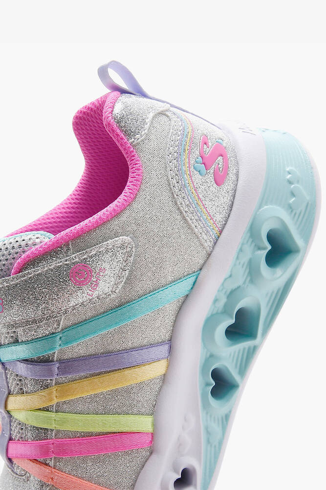 Kız Çocuk Flutter Heart Lights Ayakkabı 303252L SMLT Gri 