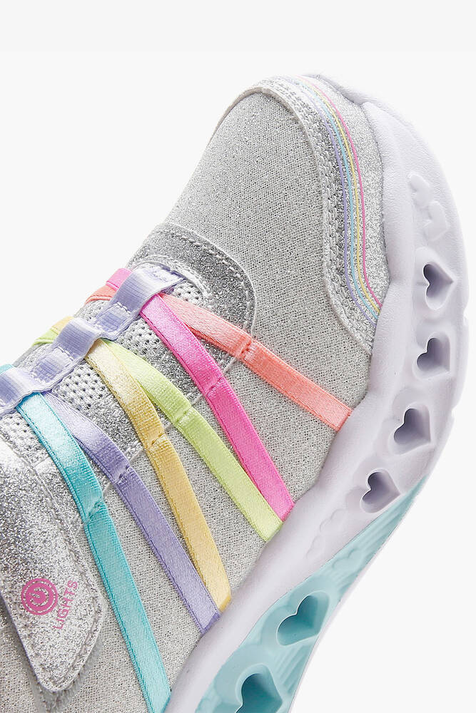 Kız Çocuk Flutter Heart Lights Ayakkabı 303252L SMLT Gri 