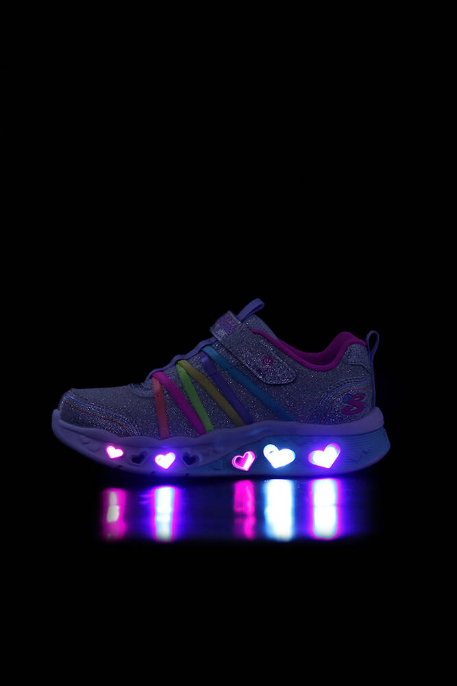 Kız Çocuk Flutter Heart Lights Ayakkabı 303252L SMLT Gri 