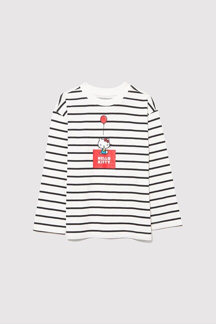 Kız Çocuk Hello Kıtty Baskılı Tişört 7610306-85308 Beyaz (1)