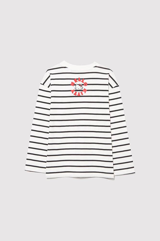 Kız Çocuk Hello Kıtty Baskılı Tişört 7610306-85308 Beyaz 