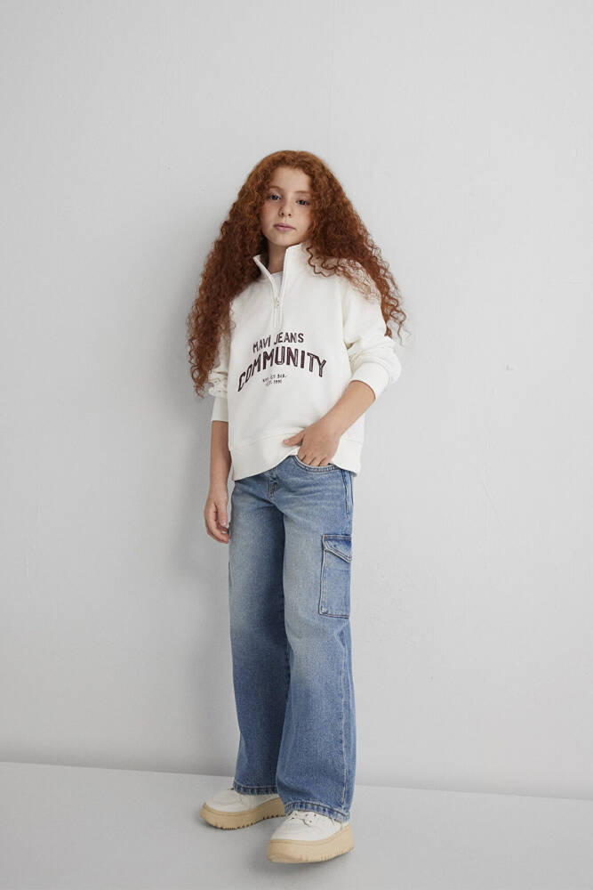 Kız Çocuk Jean Pantolon 7010723-90879 Mavi  - 1