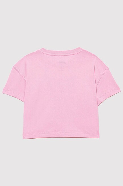 Kız Çocuk Kedi Baskılı Tişört 7610281-70973 Mor - Thumbnail