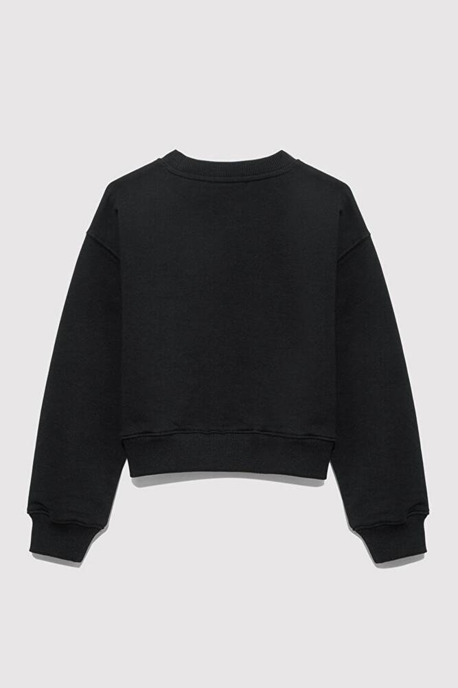 Kız Çocuk Köpek Baskılı Sweat 7S10132-900 Siyah 