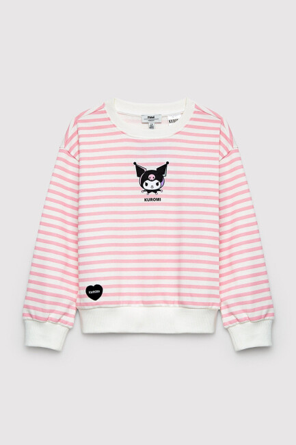 Kız Çocuk Kuromı Baskılı Sweat 7S10201-91630 Pembe (1)