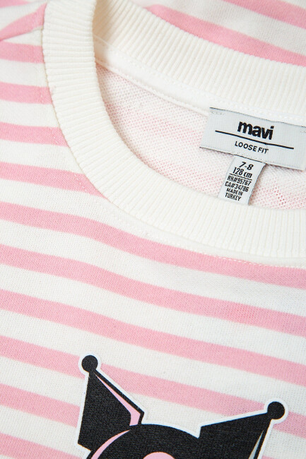 Kız Çocuk Kuromı Baskılı Sweat 7S10201-91630 Pembe - 4