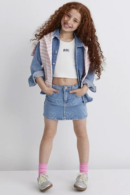 Kız Çocuk Layna Denim Etek 7310000-89486 Mavi (1)