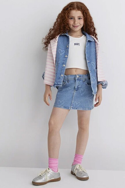 Kız Çocuk Layna Denim Etek 7310000-89486 Mavi (2)