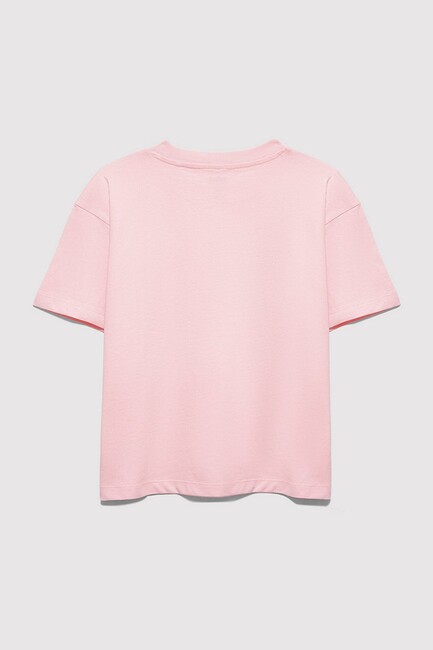 Kız Çocuk Logo Baskılı Tişört 7610386-71007 Pembe (3)