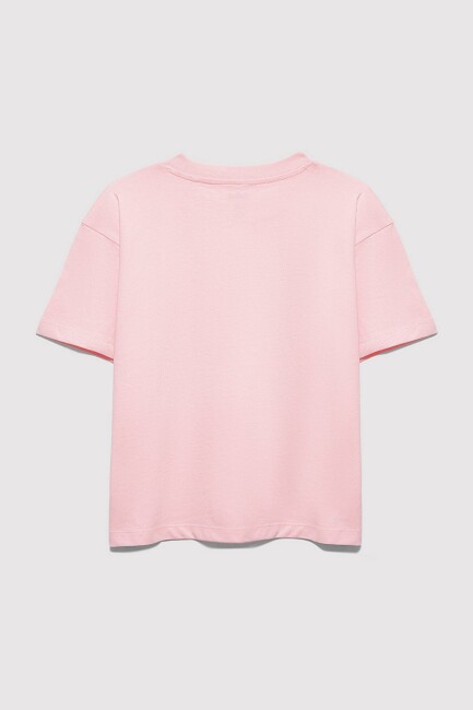 Kız Çocuk Logo Baskılı Tişört 7610386-71007 Pembe  (2)