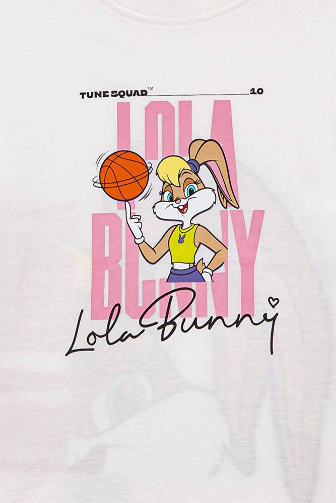 Kız Çocuk Lola Bunny Baskılı Tişört 7610289-70057 Beyaz 