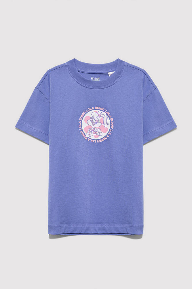Kız Çocuk Lola Bunny Baskılı Tişört 7610416-70662 Mor 