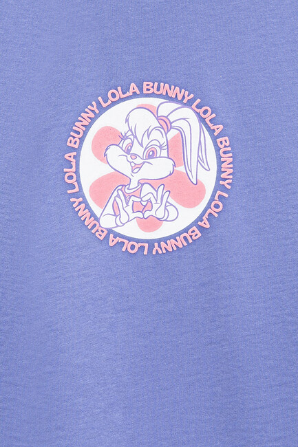 Kız Çocuk Lola Bunny Baskılı Tişört 7610416-70662 Mor - Thumbnail