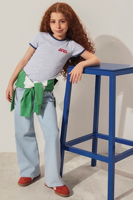 Kız Çocuk Lori 90S Jean Pantolon 7010036-84473 Mavi - Thumbnail