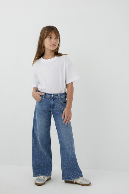 Kız Çocuk Lorıy Jean Pantolon 7010036-A6750 Mavi