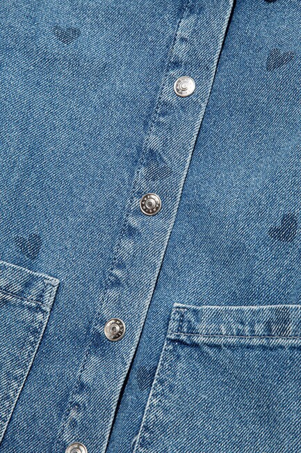 Kız Çocuk Lulu Denim Gömlek 7210002-90880 Mavi - Thumbnail