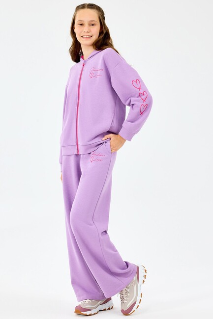Kız Çocuk Lw Fleece Eşofman Alt SK2520004-4009 Mor - Thumbnail