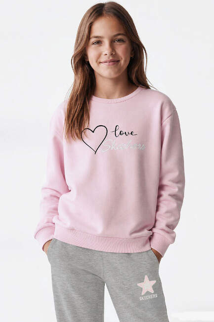 Kız Çocuk Lw Fleece Sweat SK2620139-0098 Pembe (2)