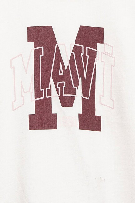 Kız Çocuk M Baskılı Tişört 7610348-70057 Ekru (3)