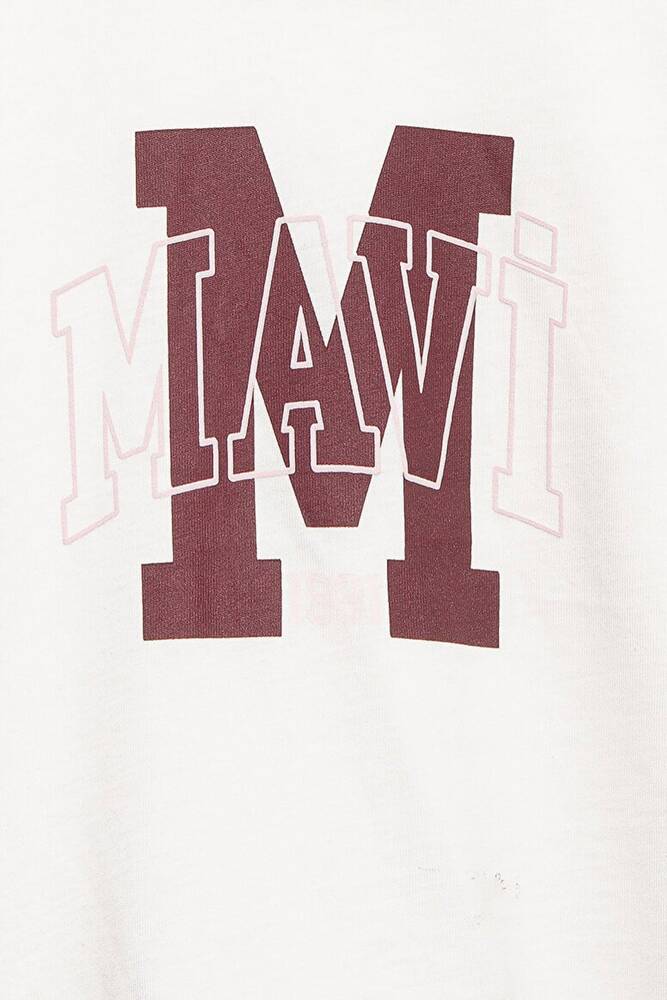 Kız Çocuk M Baskılı Tişört 7610348-70057 Ekru 