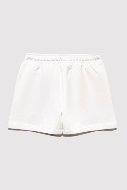 Kız Çocuk Mavi Baskılı Örme Şort 7410002-70057 Beyaz (3)