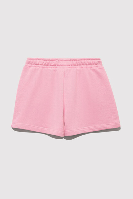 Kız Çocuk Mavi Baskılı Örme Şort 7410002-70972 Pembe - Thumbnail