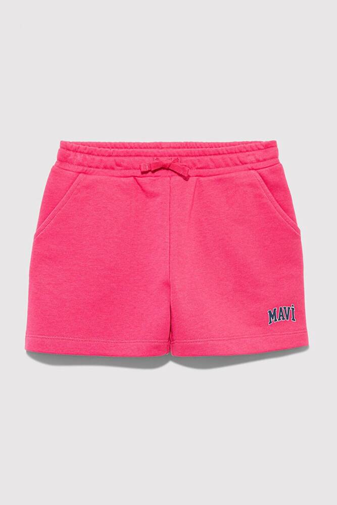 Kız Çocuk Mavi Baskılı Örme Şort 7410002-71111 Pembe 