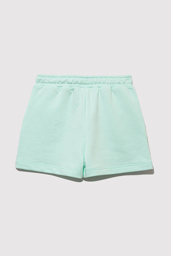 Kız Çocuk Mavi Baskılı Örme Şort 7410002-71643 Turkuaz 