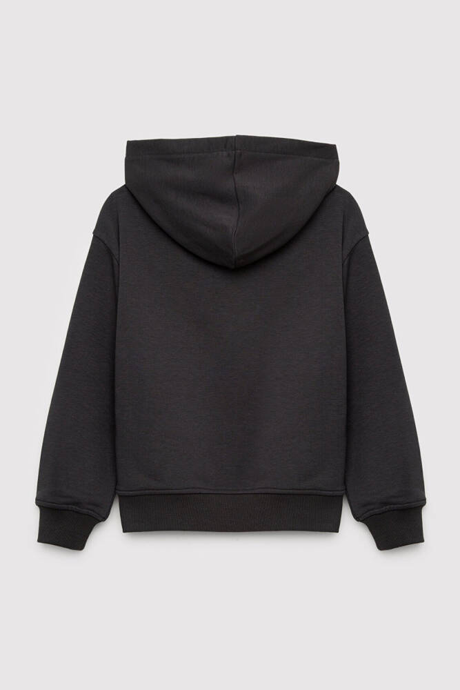 Kız Çocuk Mavi Baskılı Sweat 7S10179-70087 Gri  - 3
