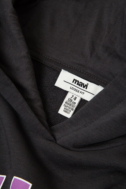 Kız Çocuk Mavi Baskılı Sweat 7S10179-70087 Gri  - 4