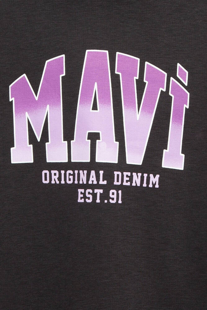 Kız Çocuk Mavi Baskılı Sweat 7S10179-70087 Gri  - 5