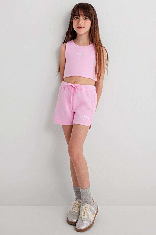 Kız Çocuk Mavi Club Baskılı Şort 7410008-70973 Pembe 