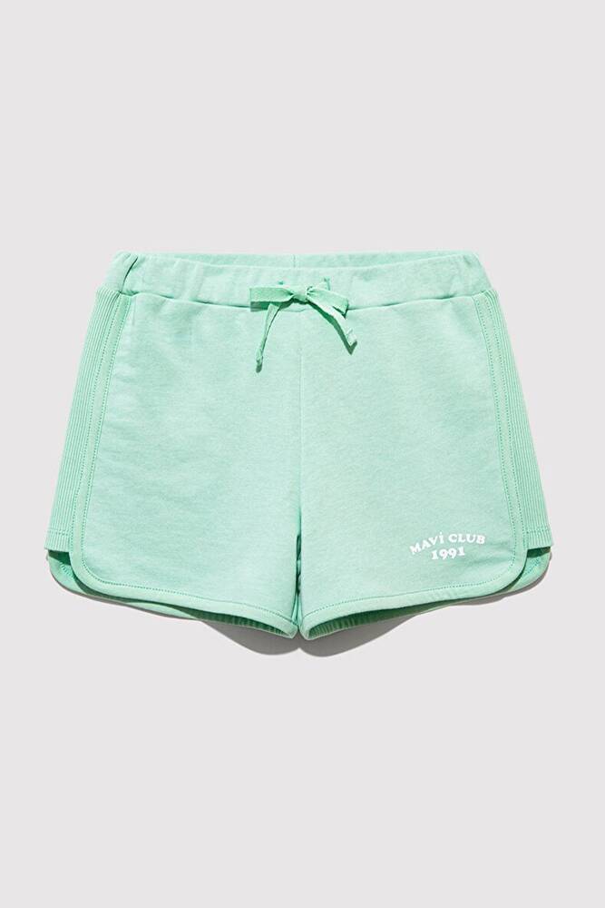 Kız Çocuk Mavi Club Baskılı Şort 7410008-71447 Yeşil 