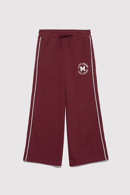 Kız Çocuk Mavi Jeans Baskılı Eşofman Altı 7010032-70393 Bordo - Thumbnail