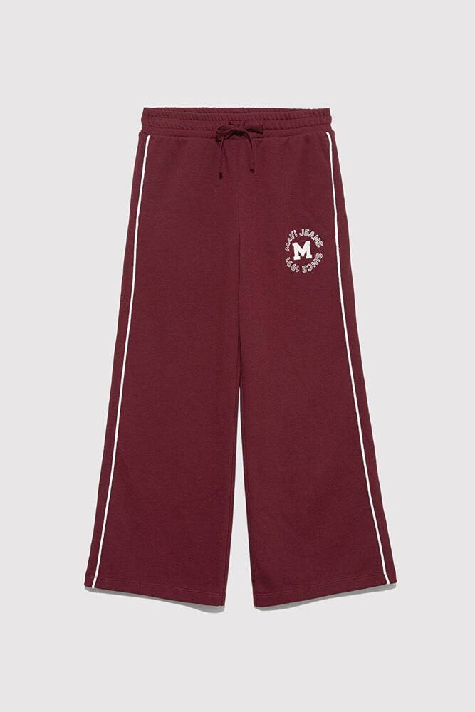 Kız Çocuk Mavi Jeans Baskılı Eşofman Altı 7010032-70393 Bordo 