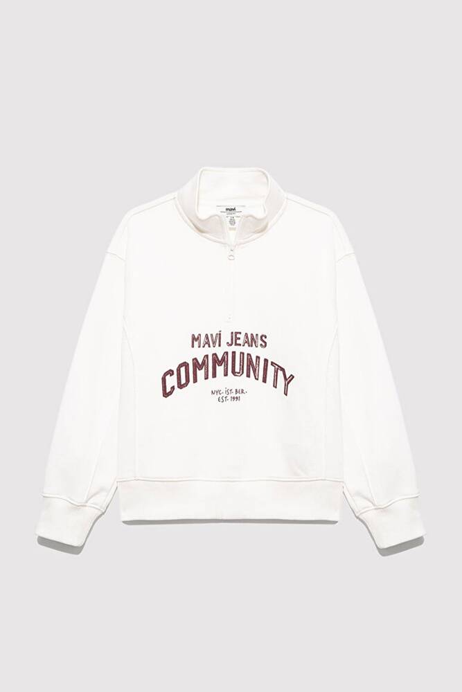 Kız Çocuk Mavi Jeans Baskılı Sweat 7S10130-70057 Siyah 