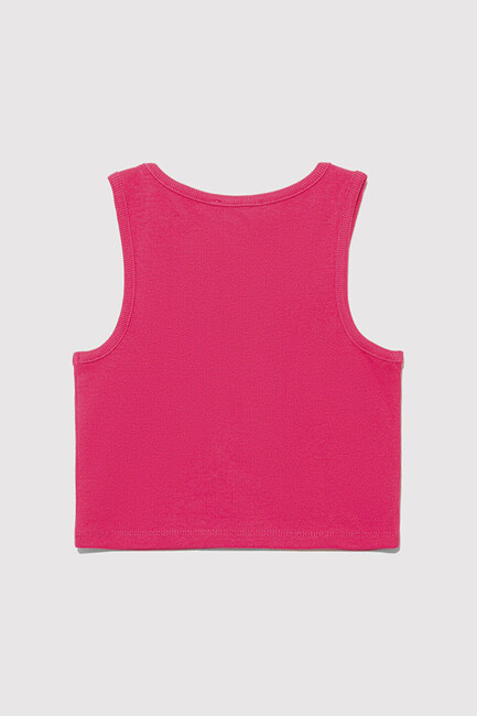 Kız Çocuk Mavi Logo Baskılı Atlet 7610336-71111 Pembe - Thumbnail