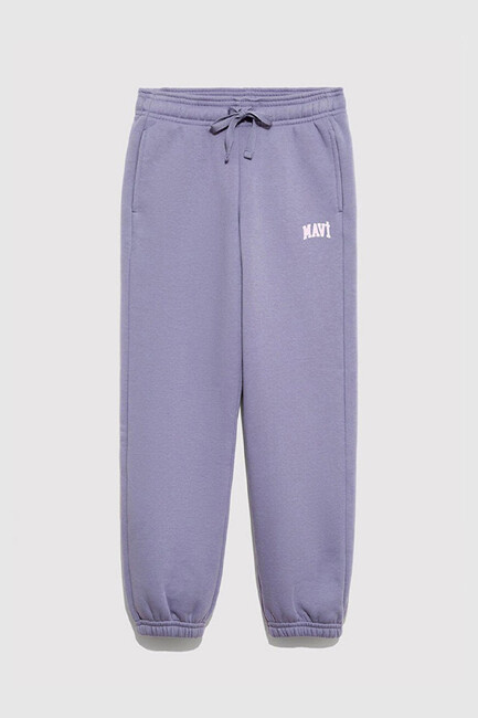 Kız Çocuk Mavi Logo Baskılı Eşofman Altı 7010000-88095 Mor (3)