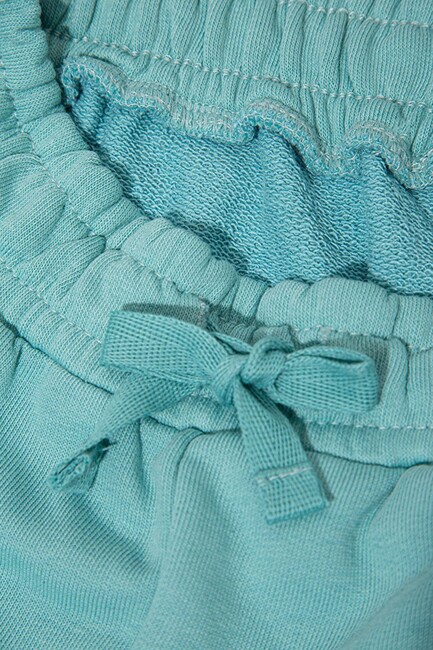 Kız Çocuk Mavi Logo Baskılı Örme Pantolon 7010038-71748 Turkuaz (3)