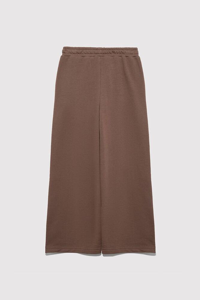 Kız Çocuk Mavi Logo Baskılı Örme Pantolon 7010038-87181 Kahve 