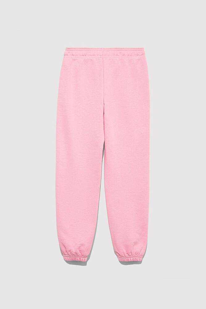 Kız Çocuk Mavi Logo Baskılı Örme Pantolon 7010041-70972 Pembe 