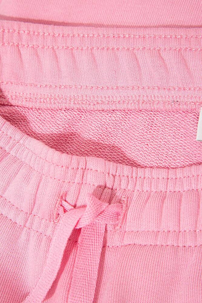 Kız Çocuk Mavi Logo Baskılı Örme Pantolon 7010041-70972 Pembe 