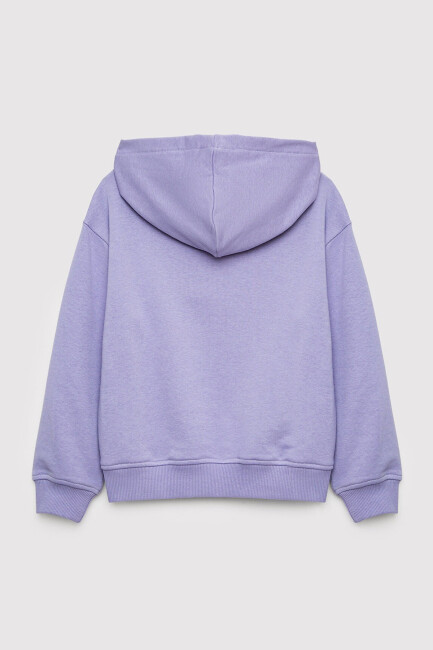 Kız Çocuk Mavi Logo Baskılı Sweat 7S10147-70557 Mor (2)