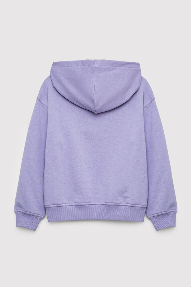 Kız Çocuk Mavi Logo Baskılı Sweat 7S10147-70557 Mor  - 3