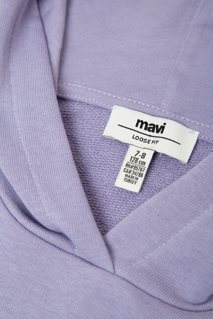 Kız Çocuk Mavi Logo Baskılı Sweat 7S10147-70557 Mor  - 4