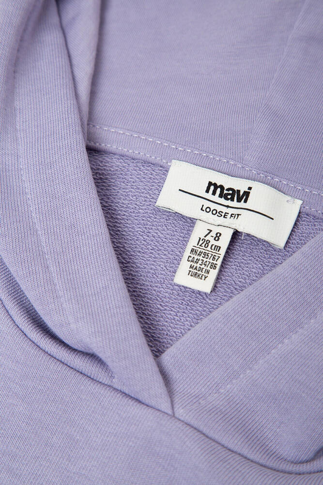 Kız Çocuk Mavi Logo Baskılı Sweat 7S10147-70557 Mor  - 4